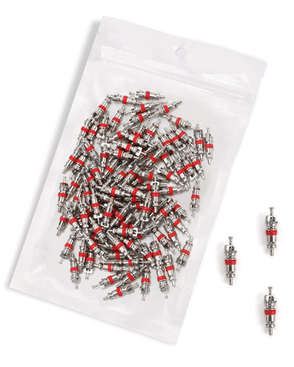 Riseuvo 100Pcs Schrader Tire Valve Cores
