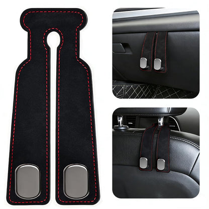 2-Pack Car Hanging Hooks for Car Seat Back & Glove Box, Grey