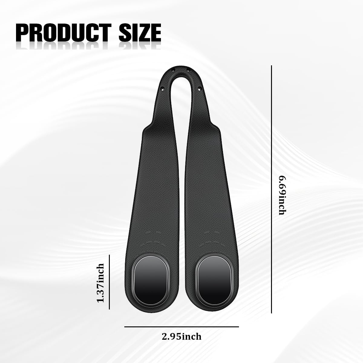 2PCS Car Seat Headrest Hook, Multifunctional Dual Hook Backseat Bag Purse Holder Organizer, Auto Interior Seat Back Storage Hanger for Coat Umbrella Grocery, Universal for Vehicles (Black)