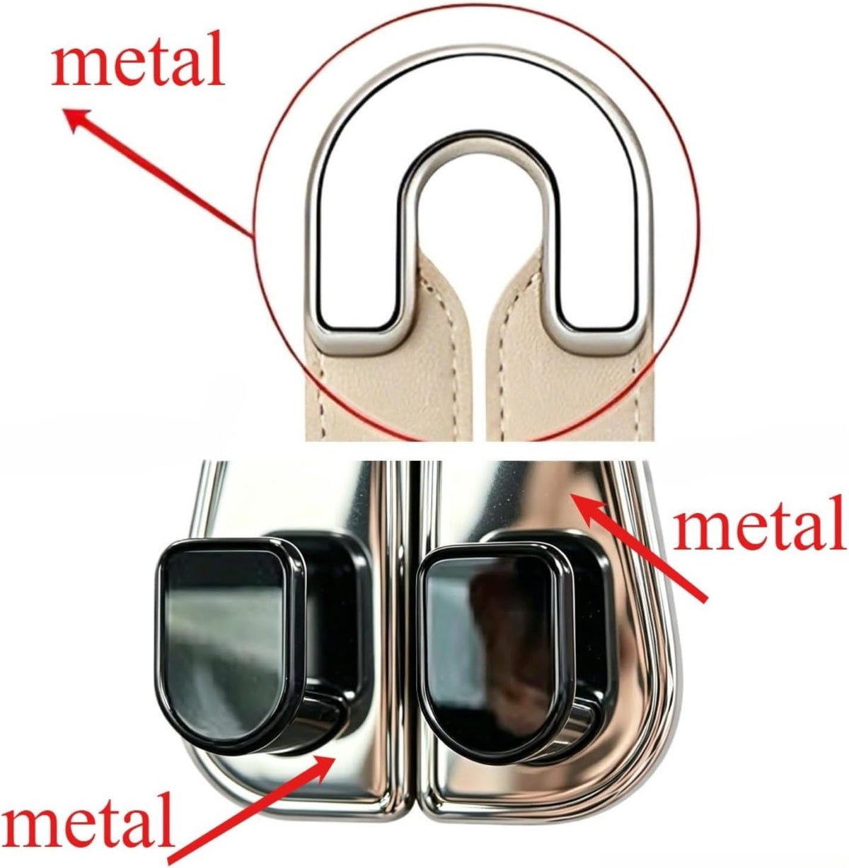 car purse hook seat headrest leather car hook for purse and bag cute 2 pack