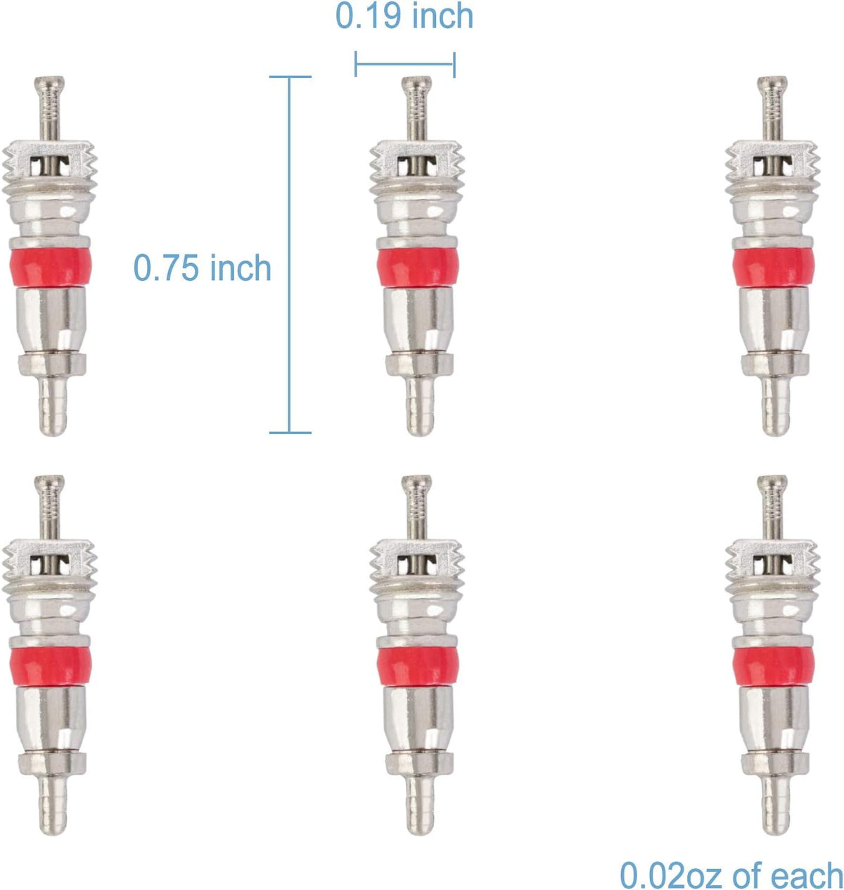 100Pcs Premium Tyre Tire Valve Cores, Valve Stem Core Part Replacement, Universal for Most Models of Cars, Trucks, Motorcycles and Bicycles