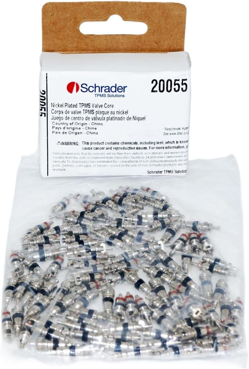 Schrader 20055 TPMS Nickel Plated Valve Core - Pack of 100