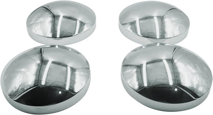 Semi Truck Hub Covers - 4 x Chrome Metal 8" Dome Style Hub Caps Dome Semi Truck Rear Wheel Covers