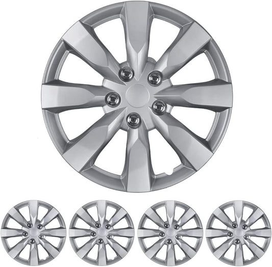 BDK (4-Pack) Premium 16" Wheel Rim Cover Hubcaps OEM Style Replacement Snap On Car Truck SUV Hub Cap - 16 Inch Set