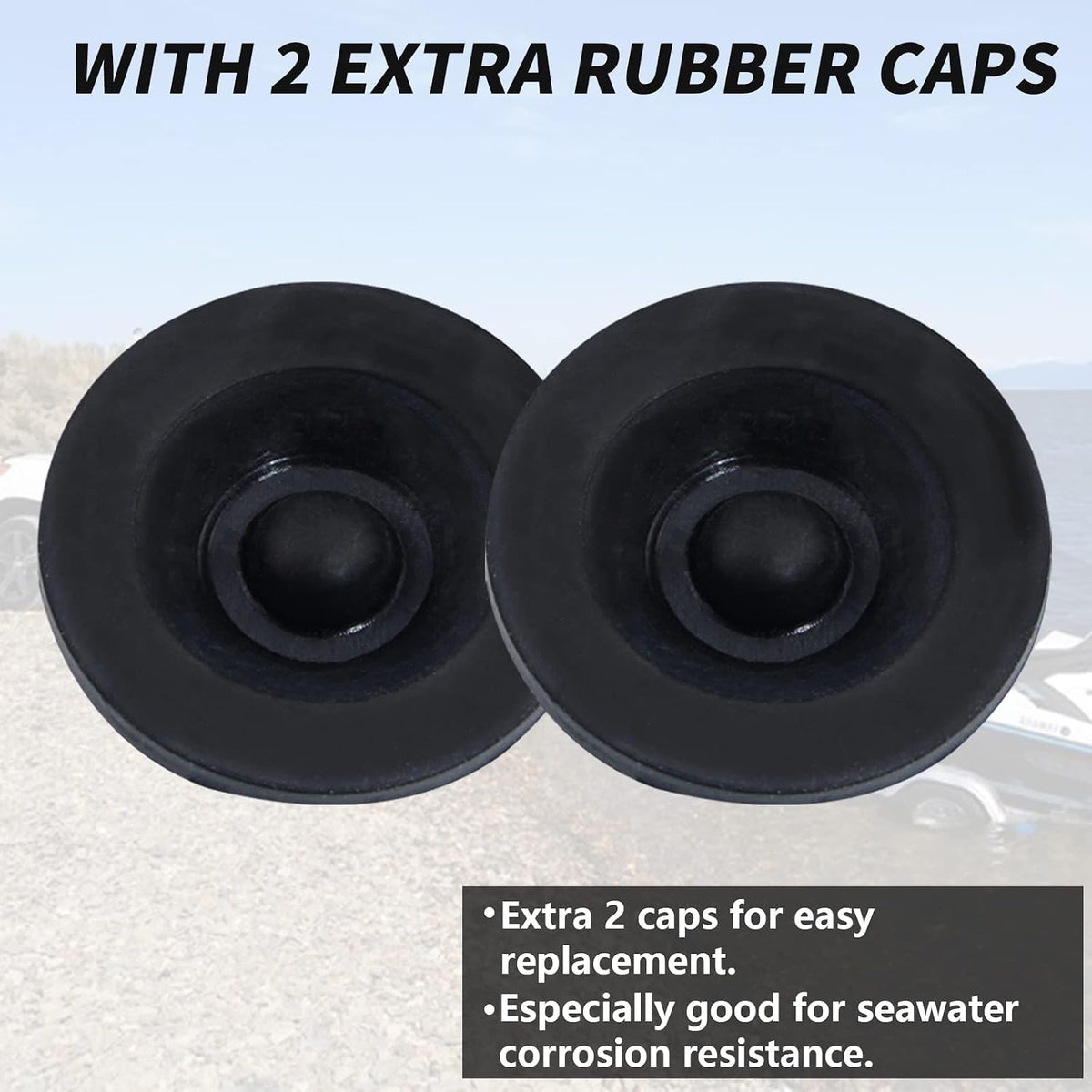 iBroPrat 2pcs Trailer Axle Dust Cap Cup Grease Cover 1.98" Hub with Extra 2 Rubber Plugs,Trailer Axle Wheel Hub and Bearing Dust Cap for Most 2000 to 3500 Pound Axles Dexter