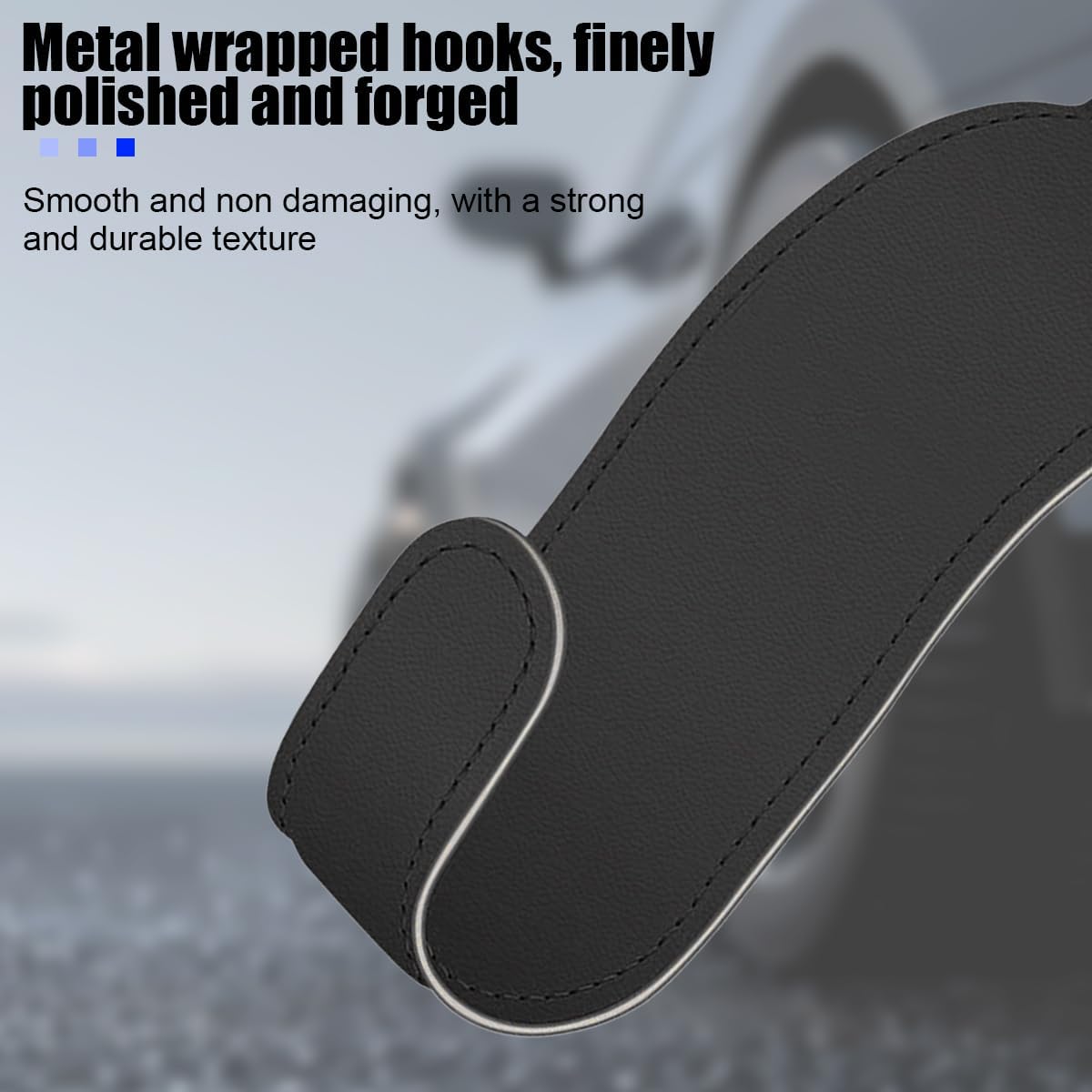 Bittwee 2PCS Car Glove Box Hooks Passenger Storage Hangers Black