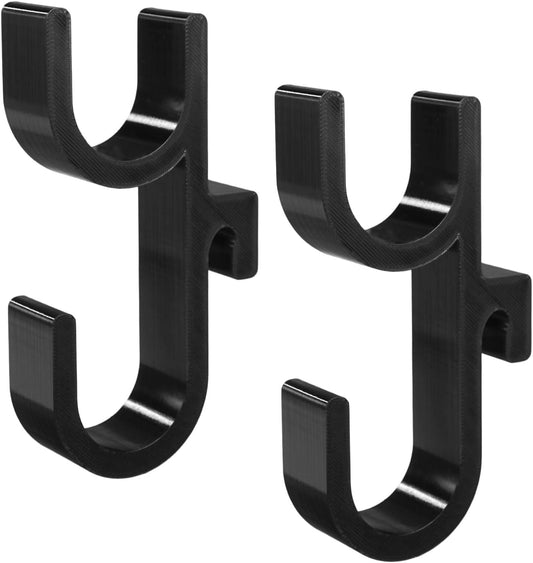 2pcs Car Umbrella Hooks, Universal Car Trunk Umbrella Holder Storage Hanger Silent Auto Accessory for Most Vehicle Interior Organizer for Rain Gear & Towels (Black)
