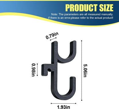2PCS Car Umbrella Hooks, Multifunctional Auto Trunk Storage Organizer with Double Hook, Universal No Drilling Stable Vehicle Interior Umbrella Holder for Most Cars (Black)