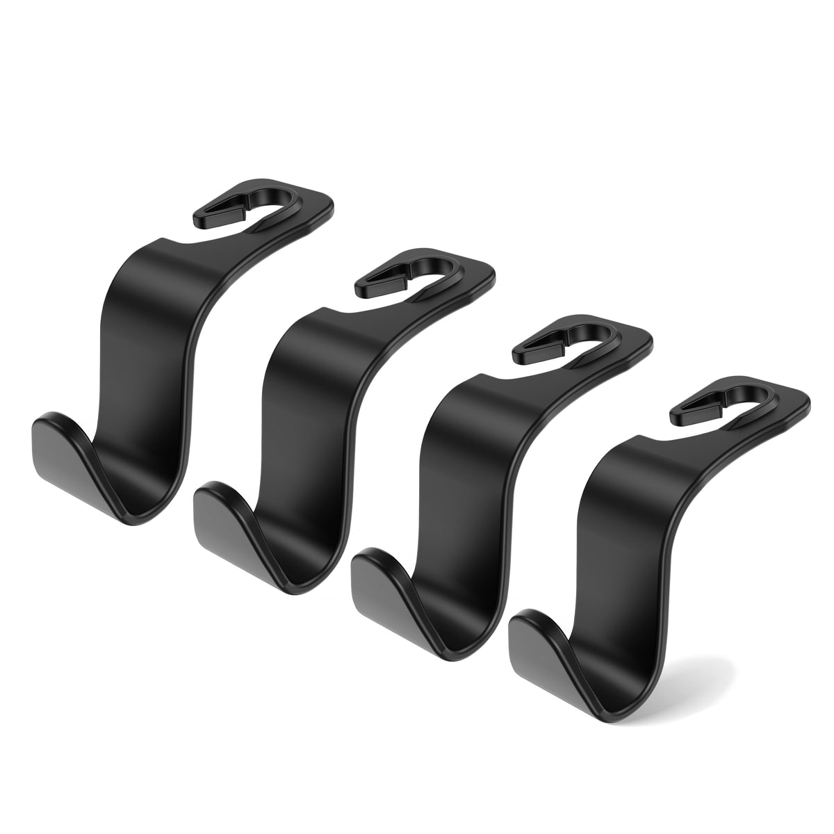 Amooca Car Seat Headrest Hooks 4-Pack Storage Organizer Holds 55 lbs