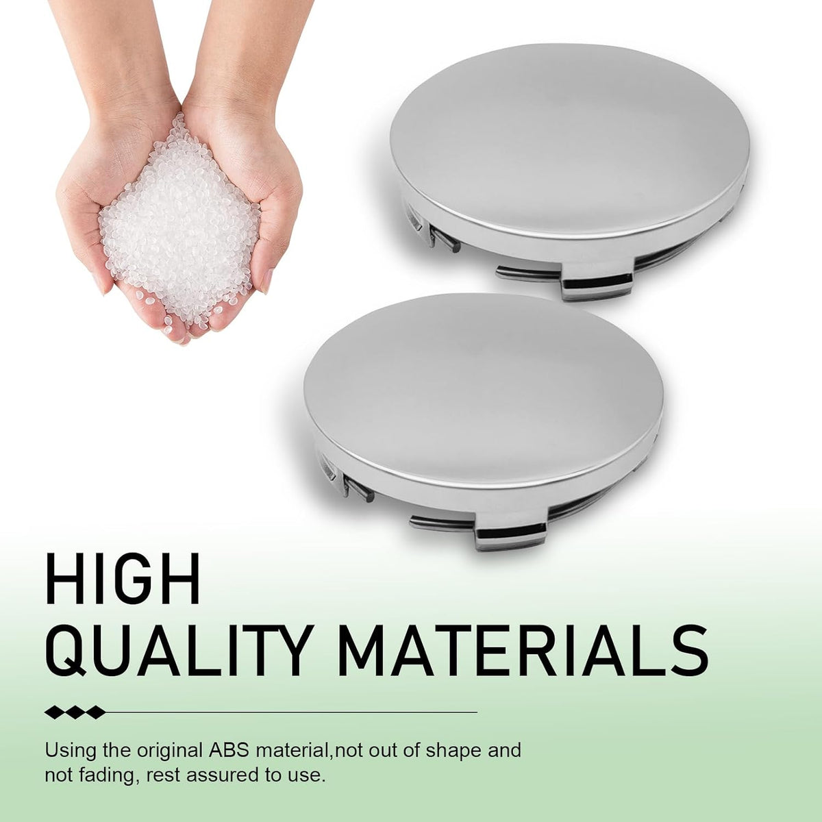 4PCS Car Wheel Center Caps, 60MM/2.36In OD 56MM/2.2In ID Center Hub Cover, ABS Snap-in Vehicle Rim Hub Caps, Rustproof Dustproof Center Cap for Rims, Universal Wheel Hub Decoration (Silver)