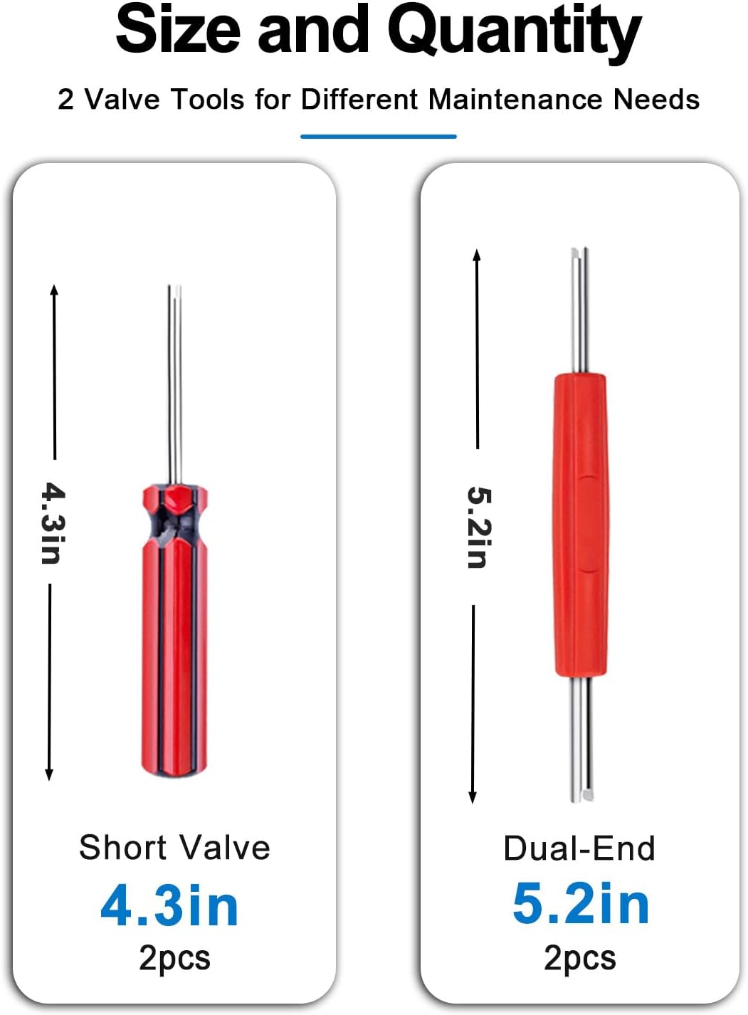 Riseuvo 36Pcs Tire Valve Stem Removal Tool Kit