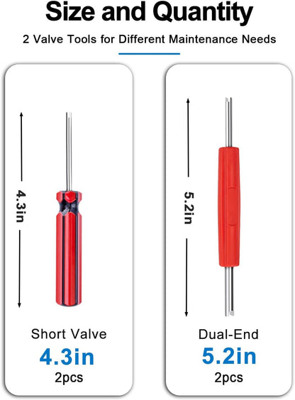 Riseuvo 36Pcs Tire Valve Stem Removal Tool Kit