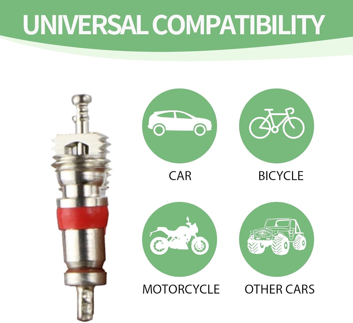 100 Pcs Valve Core for Tires, Universal Valve Stem Cores Replacement, for Car Truck Motorcycle Vehicle Repair Bicycle Tires Air Conditioning Systems and RV Maintenance