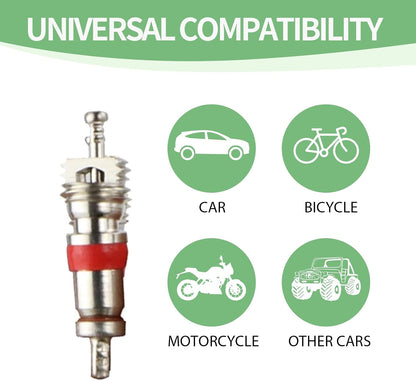 100 Pcs Valve Core for Tires, Universal Valve Stem Cores Replacement, for Car Truck Motorcycle Vehicle Repair Bicycle Tires Air Conditioning Systems and RV Maintenance