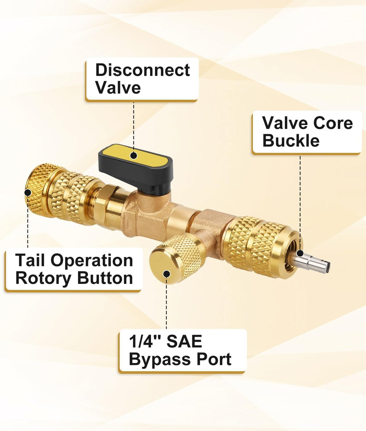 Valve Core Removal Tool Compatible with R22 R12 R407 R410 R404 R32 R600 A/C