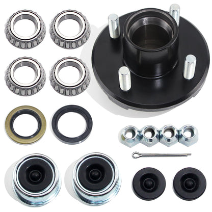 4pcs 1.98'' Trailer Hub Dust Caps for 2000 3500 lb Boat RV Trailer