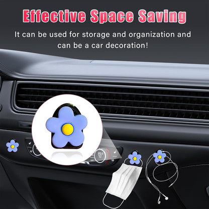 Augeny 8 PCS Car Seat Headrest Hook, Auto Seat Hook Hanger Storage Organizer, Adhesive Hooks for Purse Coat Umbrella Grocery Bag, Universal Interior Accessories for All Vehicles (Blue)