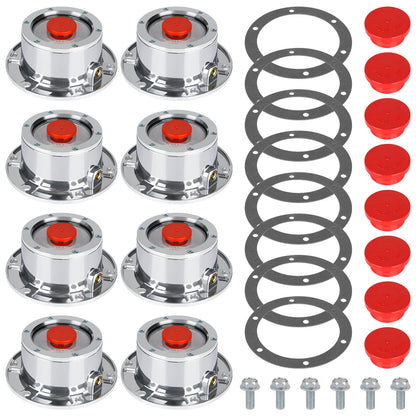 CheeMuii 4 Pack 343-4009 Trailer Hub Caps Kit Replace for Stemco 343-4009