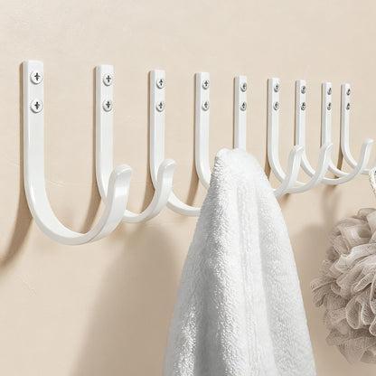 22LB Wall Hooks for Hanging Towel/Coat, Black 5 Pack