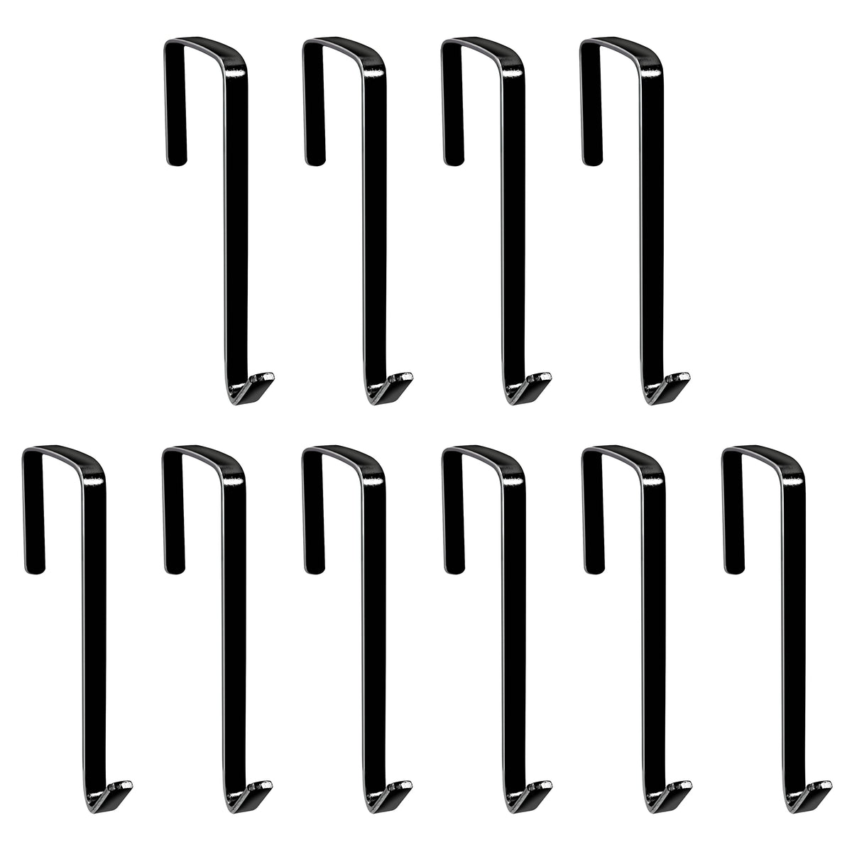 Vantasii 10 Pack Over The Door Metal Hook Hanger to Fit Interior Doors with Thickness from 1.65"