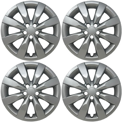 Replacement for Toyota Corolla 2014, 2015, 2016 Hubcap, Premium Quality Sturdy 16-inch Silver Wheel Cover (1 Piece)