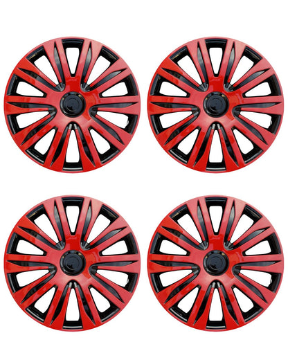 ABX Hubcap Wheel Covers Hub Caps 16 Inch Set of 4 Black & Silver Universal Wheel Rim Cover R16 Stylish Car Decor Wheel Covers for Toyota Camry Nissan Mazda (Black-A1, 16 inch)