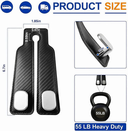 Car Purse Hook, 4-Pack Leather Headrest Hooks for Car
