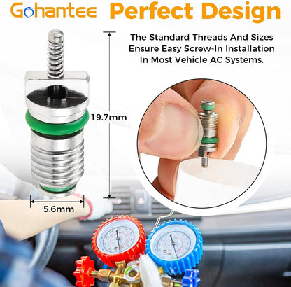 30Pcs R134a Valve Cores Air Conditioner Valve Core Schrader Valve Core Kit