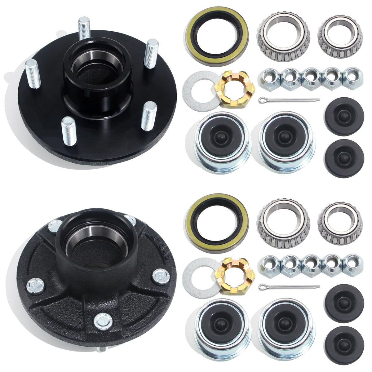 4pcs 1.98'' Trailer Hub Dust Caps for 2000 3500 lb Boat RV Trailer