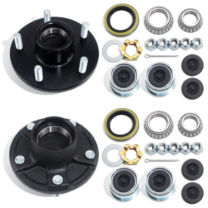 4pcs 1.98'' Trailer Hub Dust Caps for 2000 3500 lb Boat RV Trailer