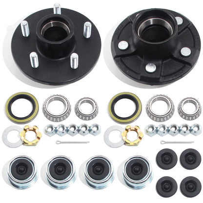 4pcs 1.98'' Trailer Hub Dust Caps for 2000 3500 lb Boat RV Trailer