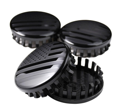 (Set of 4) for Chevrolet 3 1/4 inches=83mm Blackout American USA Flag Wheel Center Caps Covers HubCap fit Most 18"&20"&22" Rims for Suburban Silverado Tahoe & GMC Sierra Yukon Denali 22837060 9596403