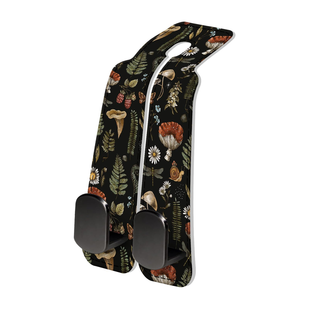 PU Leather Car Seat Hook, Storage Headrest Hanger, Cute Car Backseat Organizer, Car Hooks For Purses and Bags Black Leopard