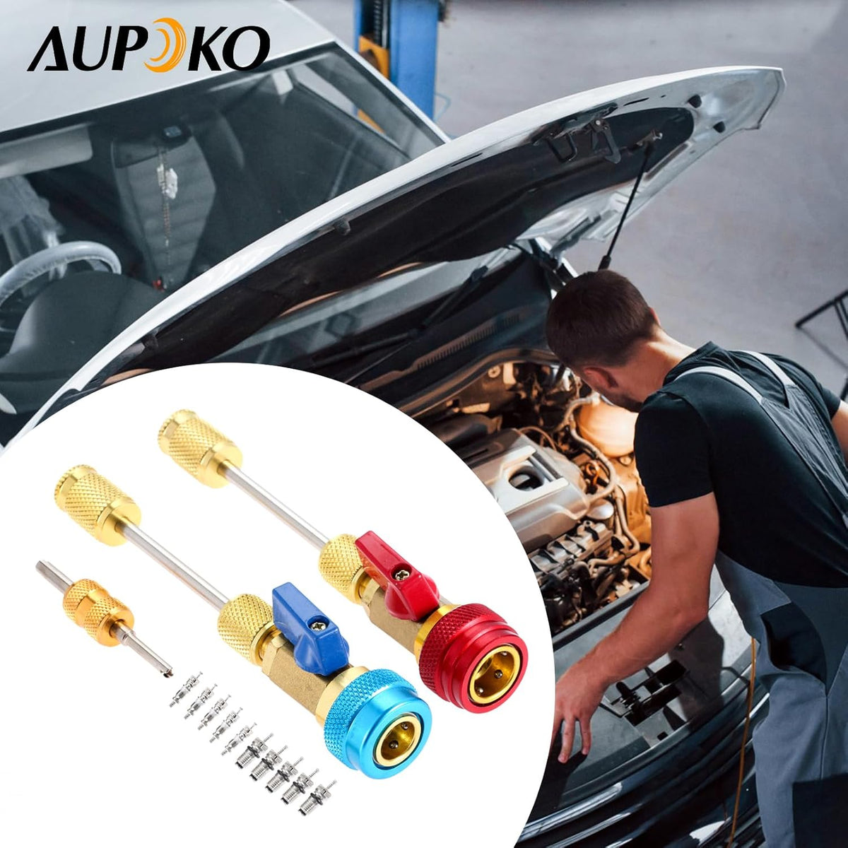R134A Valve Core Quick Remover Installer High Low Pressure Core Remover Kit