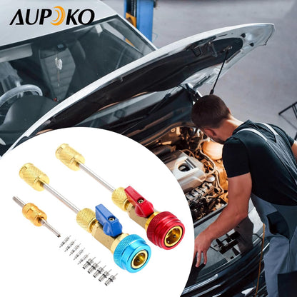 R134A Valve Core Quick Remover Installer High Low Pressure Core Remover Kit