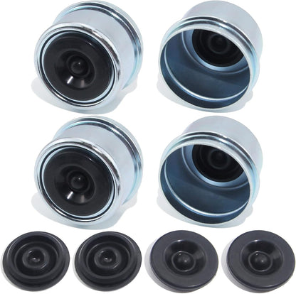 4pcs 1.98'' Trailer Hub Dust Caps for 2000 3500 lb Boat RV Trailer