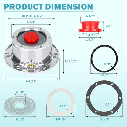 CheeMuii 4 Pack 343-4009 Trailer Hub Caps Kit Replace for Stemco 343-4009