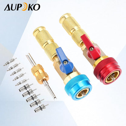 R134A Valve Core Quick Remover Installer High Low Pressure Core Remover Kit