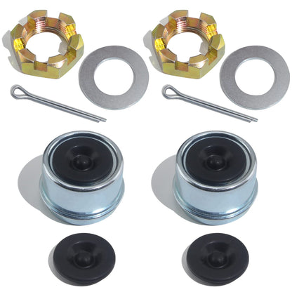 2pcs 1.98'' Trailer Hub Dust Caps for 2000 3500 lb Axle Spindle
