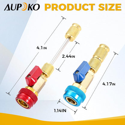 R134A Valve Core Quick Remover Installer High Low Pressure Core Remover Kit