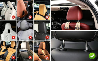 car purse hook seat headrest leather car hook for purse and bag cute 2 pack