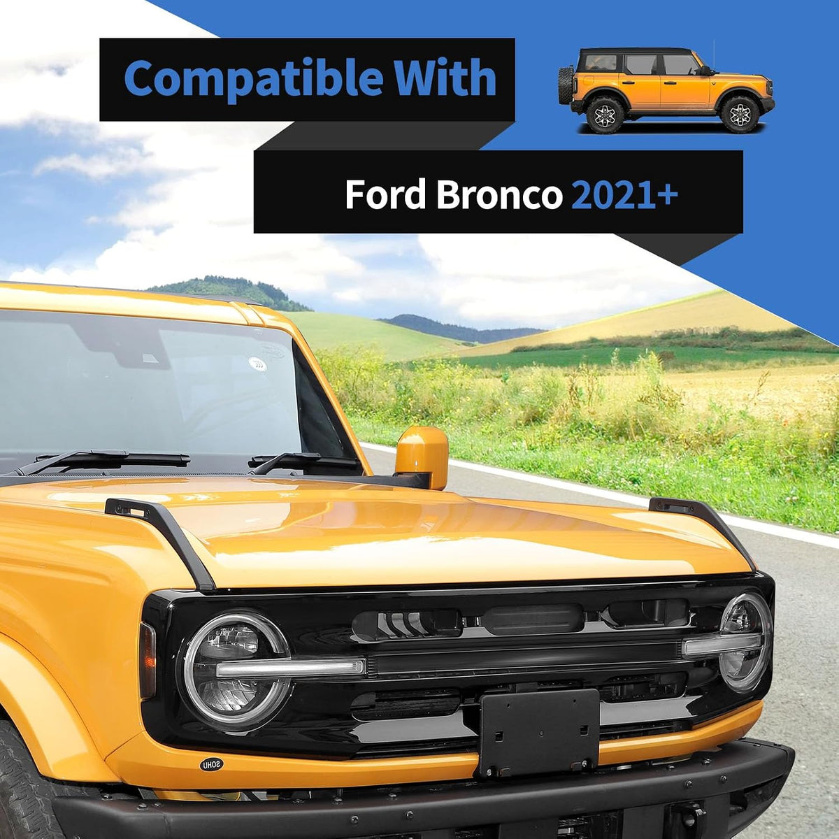 Voodonala for Ford Bronco Trunk Hook Interior Trunk Organizer Grocery Bag Hooks Compatible with Ford Bronco 2021 2022 2023 2&4Door Trunk Storage Hook -Black,1pc