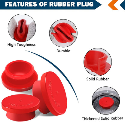 CheeMuii 20 PCS 359-5990 Hubcap 1-1/8" Rubber Plugs Fit for Trailer Hub Cap