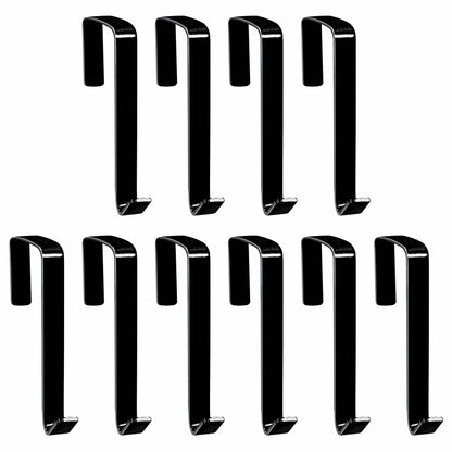 Vantasii 10 Pack Over The Door Metal Hook Hanger to Fit Interior Doors with Thickness from 1.65"