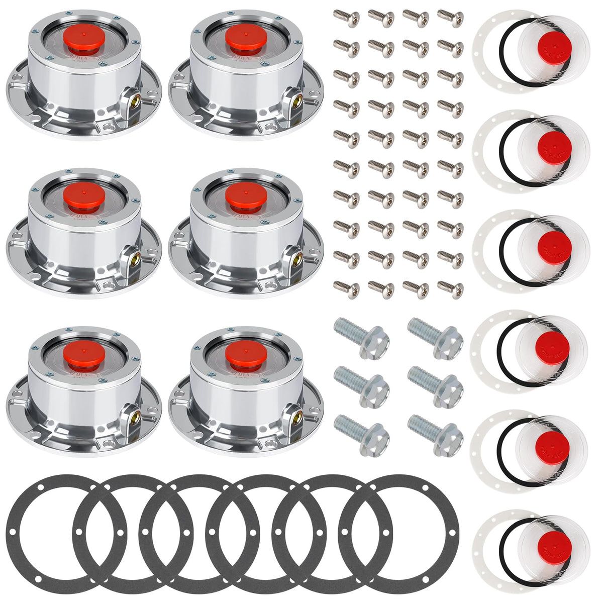 CheeMuii 4 Pack 343-4009 Trailer Hub Caps Kit Replace for Stemco 343-4009