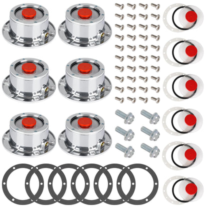 CheeMuii 4 Pack 343-4009 Trailer Hub Caps Kit Replace for Stemco 343-4009