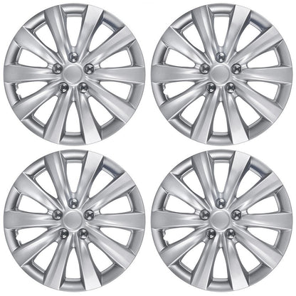BDK 15 Inch Snap-On Hubcap Wheel Covers (Set of 4), 6-Spoke Original Design