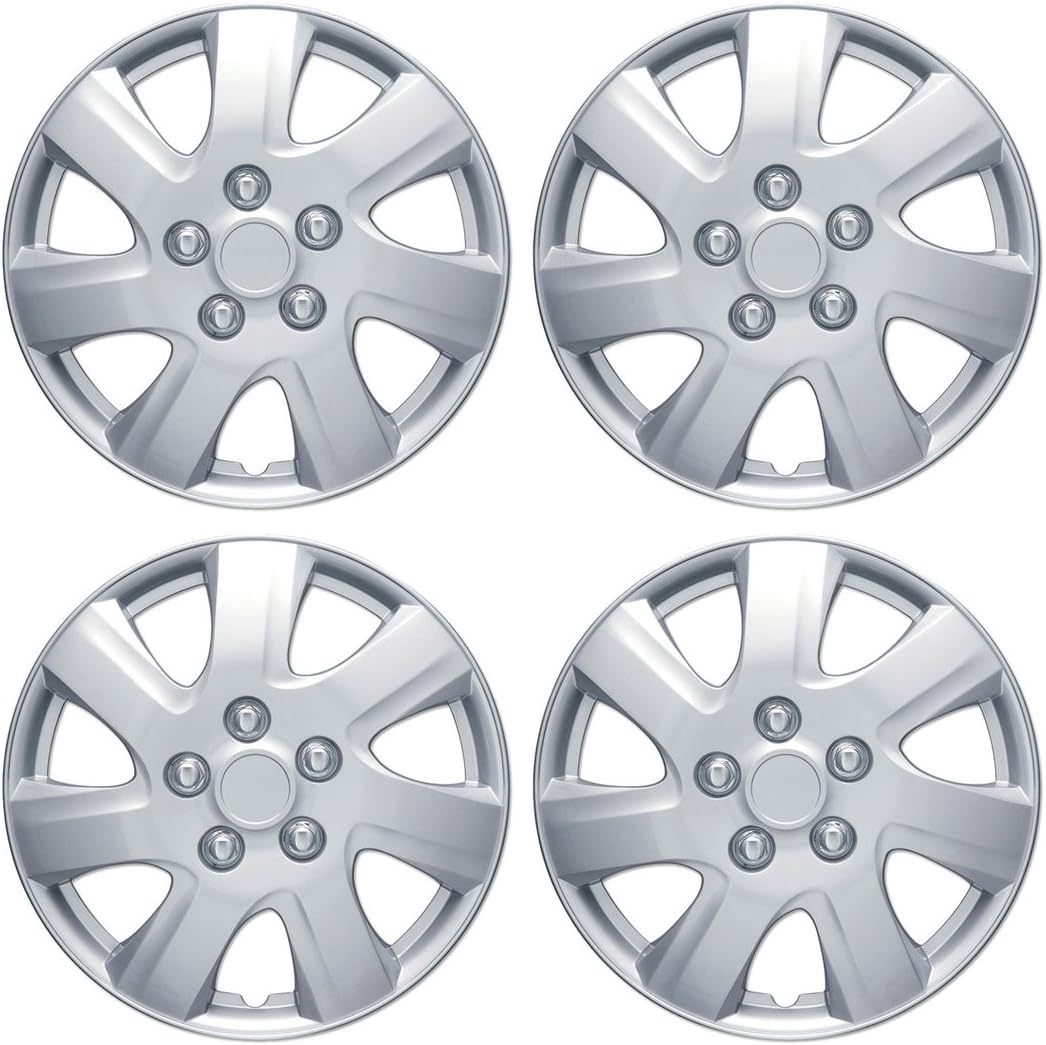 BDK Hubcaps Wheel Covers For (2006-2014) Toyota Camry 16 Inch Hubcaps Set Of 4, Snap-on Direct OEM Replacement For Toyota Camry Hubcaps 16 Inch Wheel Covers Impact-Resistant High Durability