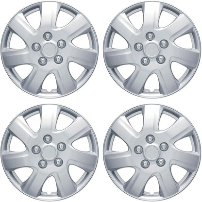 BDK Hubcaps Wheel Covers For (2006-2014) Toyota Camry 16 Inch Hubcaps Set Of 4, Snap-on Direct OEM Replacement For Toyota Camry Hubcaps 16 Inch Wheel Covers Impact-Resistant High Durability