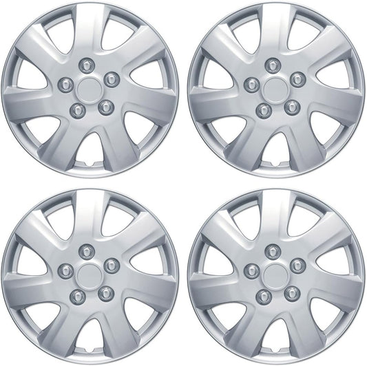 BDK Hubcaps Wheel Covers For (2006-2014) Toyota Camry 16 Inch Hubcaps Set Of 4, Snap-on Direct OEM Replacement For Toyota Camry Hubcaps 16 Inch Wheel Covers Impact-Resistant High Durability